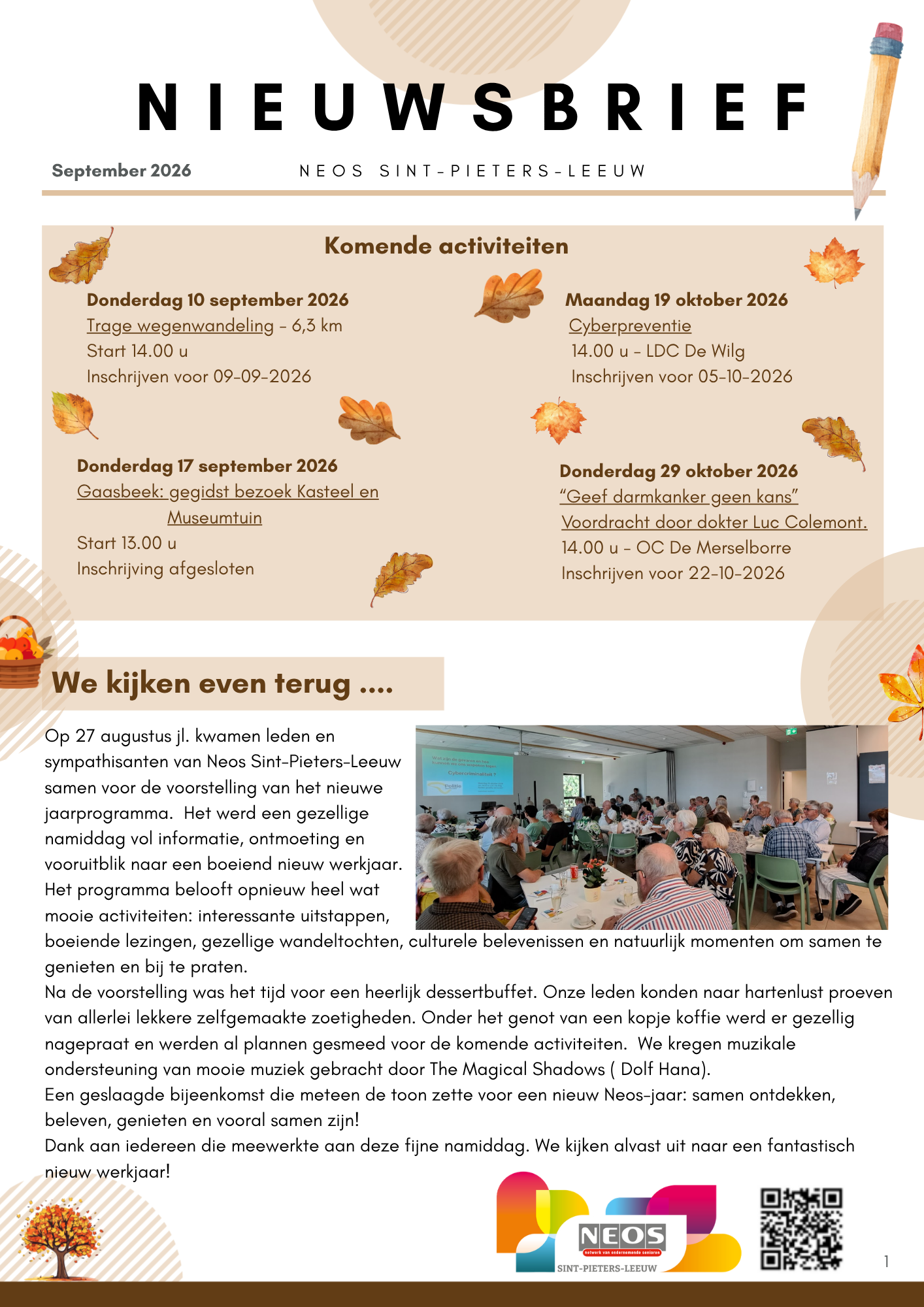September 2026 voor Nieuwsbrief