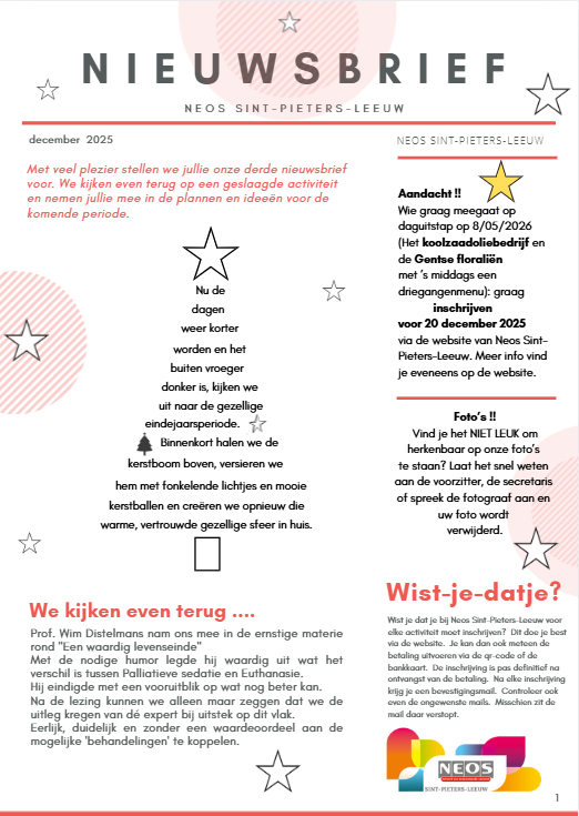 Nieuwsbrief December 2025