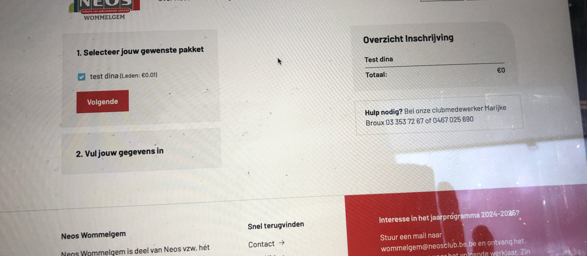 activiteit aangeven