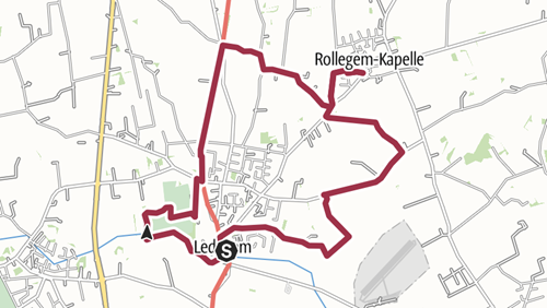 Kaart / Ledegemse Meersen en deel Oosthovewandeling