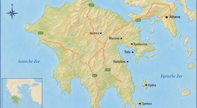 Kaart Peloponnesos
