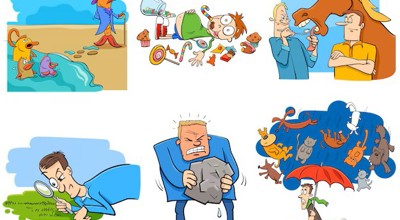 Cartoon Gezegden Of Spreekwoorden Instellen 11460 975Nnn