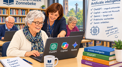 Samen AI Ontdekken In Bibliotheek Zonnebeke