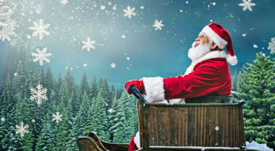 Joyful Santa In Sleigh 0410 5702993
